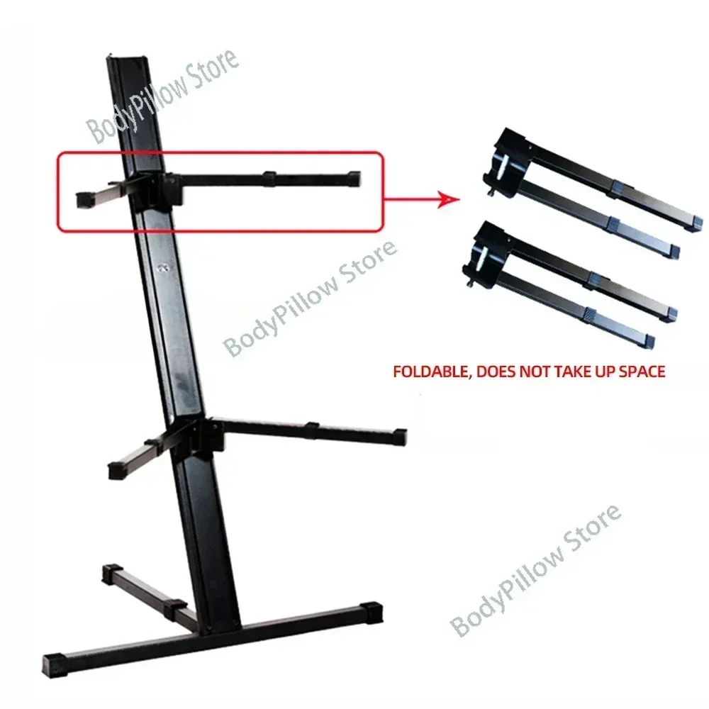 Keyboard Instrument Electronic Keyboard Display Stand Three-layer Metal Bracket Synthesizer Steel Stand Height Adjustable