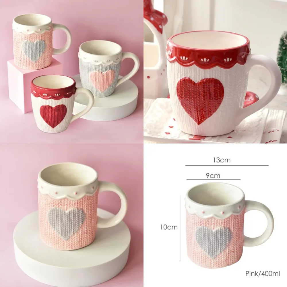 

Stay warm and stylish with this Adorable Large Pink Cozy Woolen Knitting Mug. This Cute Kawaii Bowknot Tea Cup is the perfect ad