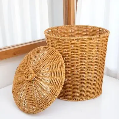 

Sturdy Pp Material Bedroom Laundry With Lid Multi-Function Storage Basket For Clothes Sundries Organizer Household Plastic