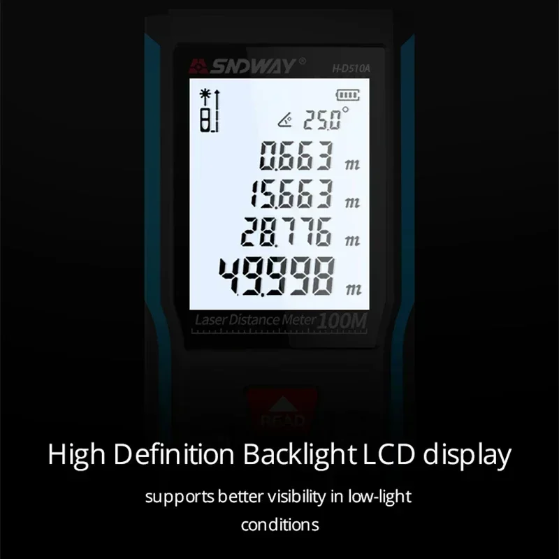 2026 Hot Sell SNDWAY H D510A D710A D100A D120A Laser Rangefinder Distance Meter Electronic Ruler Mini Range Finder Laser Measure
