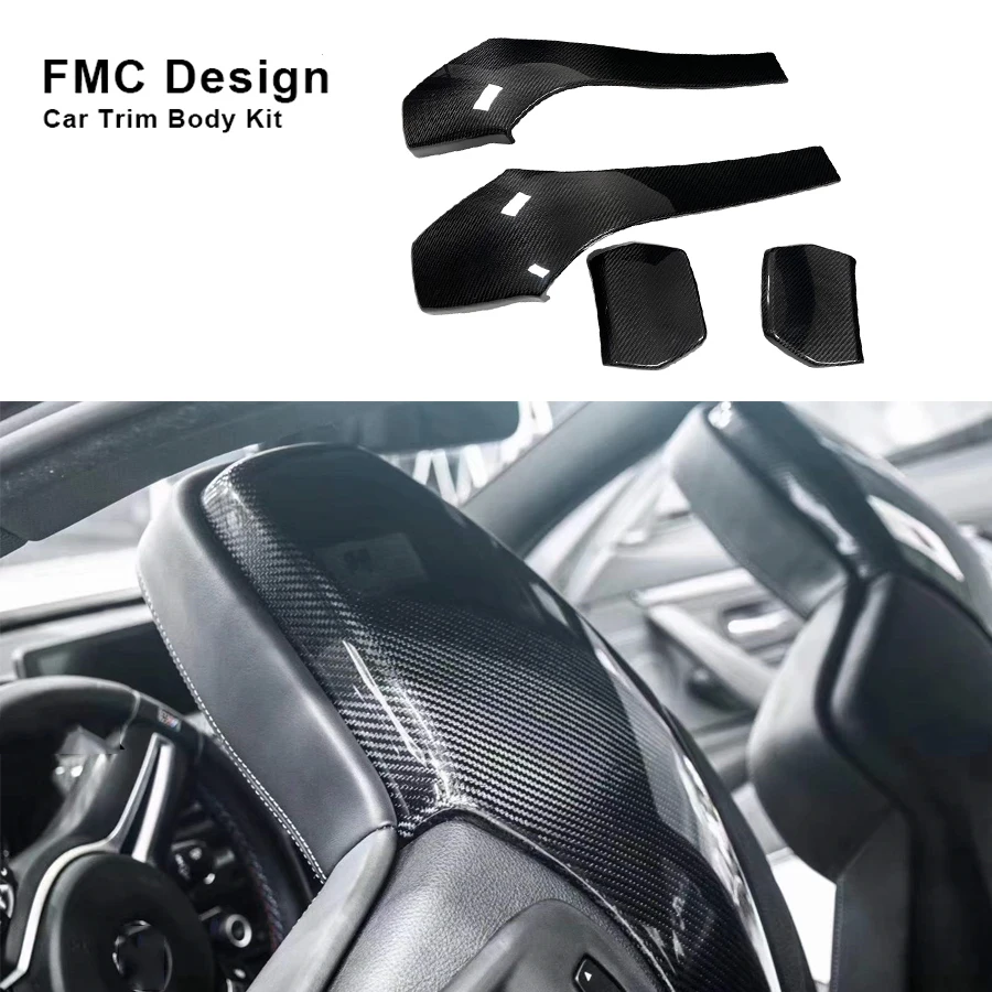 For BMW F80 M3 F82 F83 M4 F87 M2 M2C Sedan Coupe Convertible 2014 - 2019 Seat Back Carbon Fiber Car Inner Seat Back Covers Trims