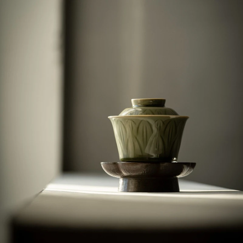 

Gaiwan Tureen Tibetan Teaware Teapot Porcelain Puer Yue Kiln Celadon Sancai Cover Bowl Copper Pot Kungfu Tea Set Maker Ceramic