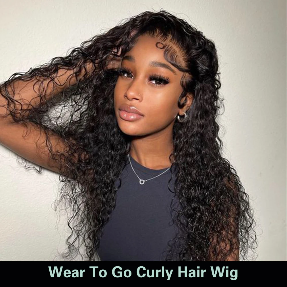 

Curly Wig Closure Wig Human Hair Wig Black Lace Front Wig Human Hair Glueless Preplucked Human Wigs Ready To Go Wigs Human Hair