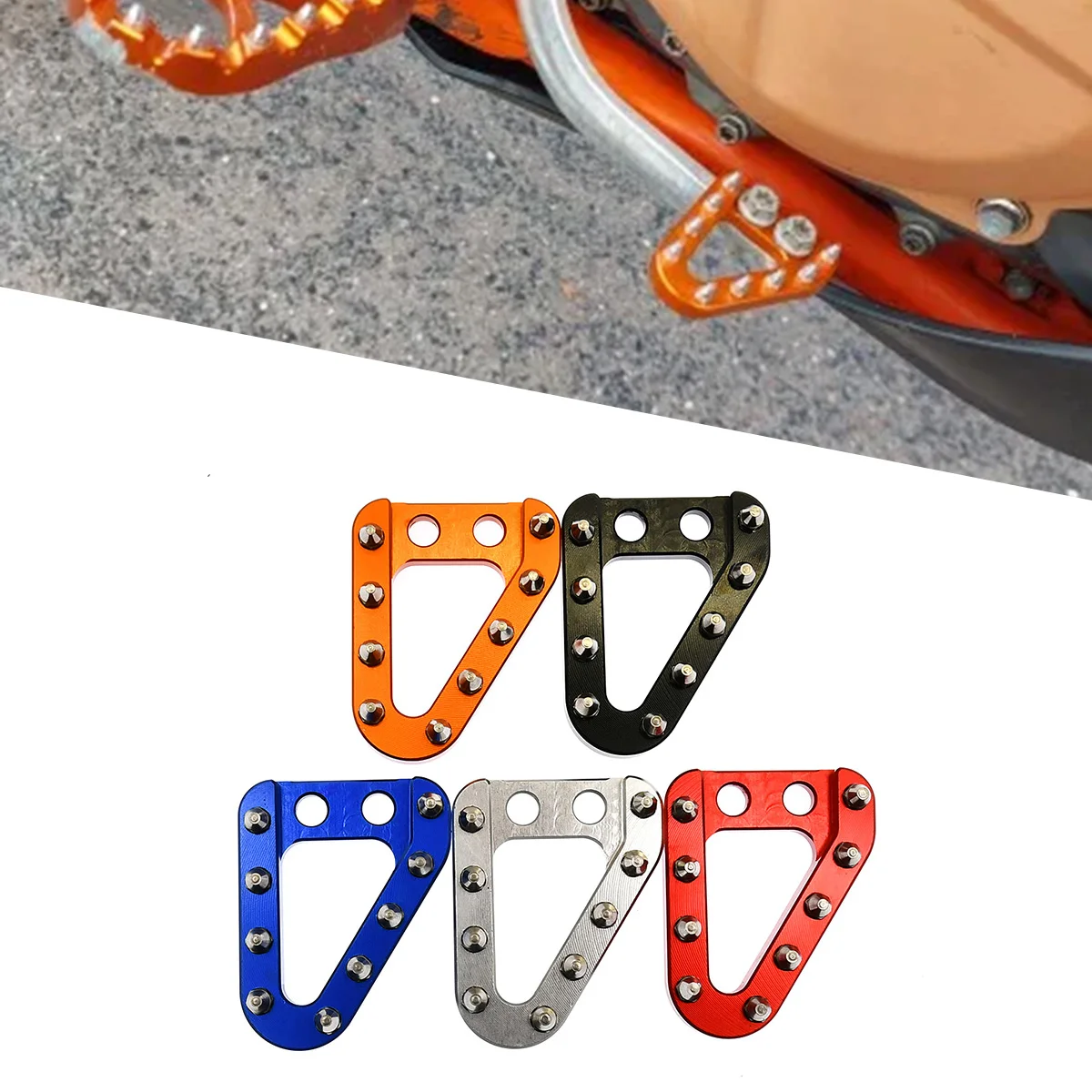 For KTM 125-530 EXC EXCF SX SXF XC XCF XCW XCFW TE 2012-2016 Motorcycle CNC Aluminum Alloy Rear Brake Pedal Step Plate Tip