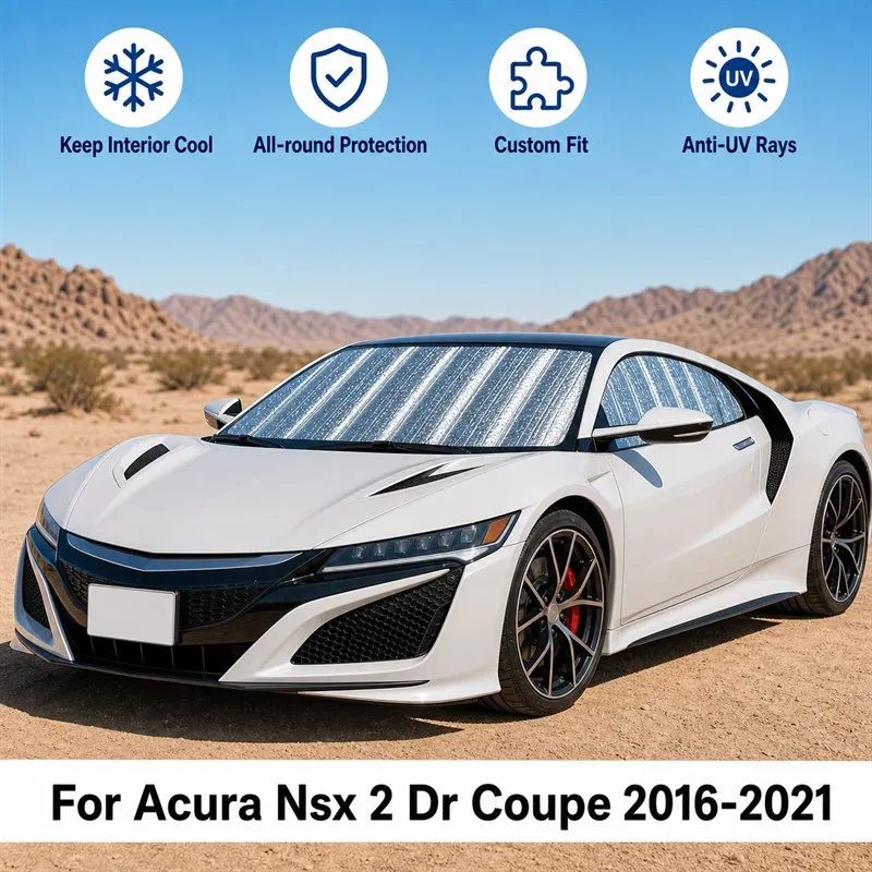 For Acura Nsx 2 Dr Coupe 2016-2021 Full Set Car Window Sunshades UV Block Privacy Heat Insulated Foldable Car Curtain