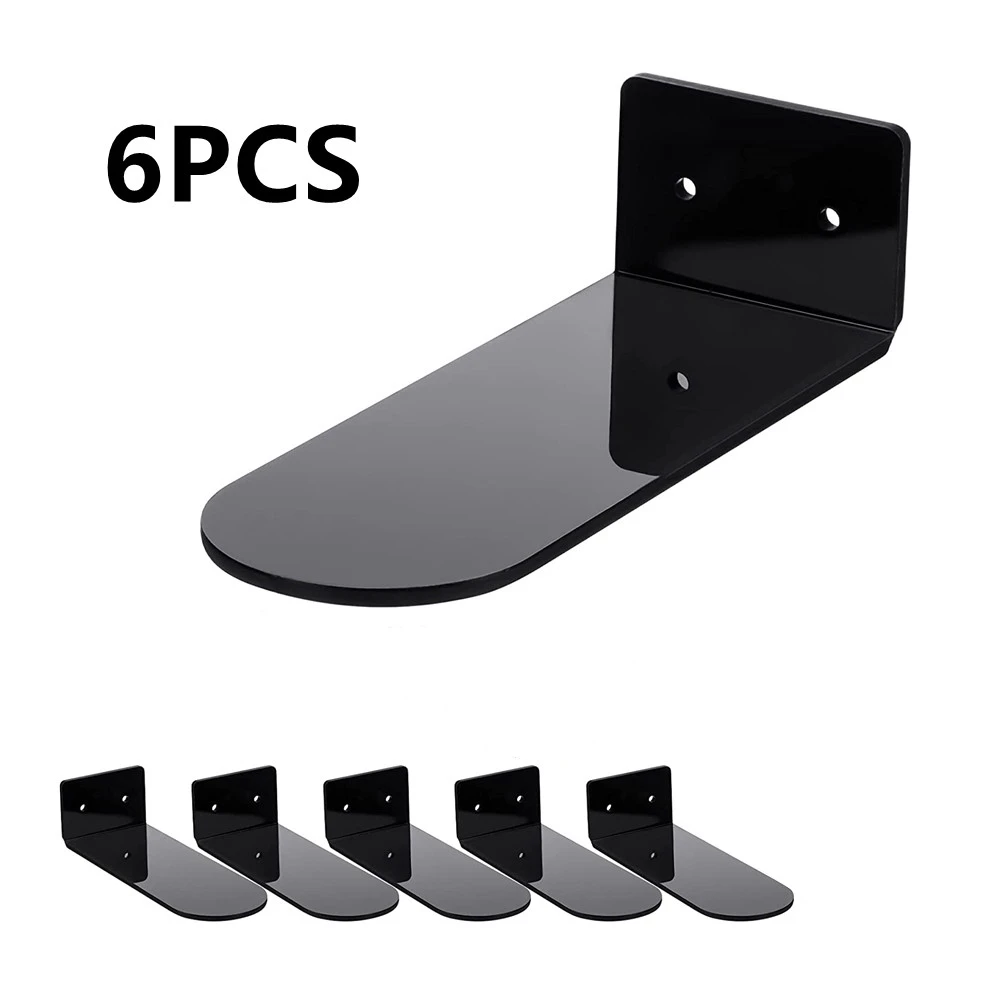 6 Pack Floating Shoe Shelves,Black Acrylic Wall Mounted Shoe Display Shelves,for Display Collectible Shoe&Sneaker