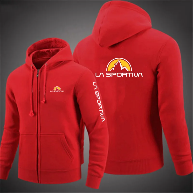 Sudadera con capucha de lana para hombre, ropa de calle informal de Color sólido, deportiva, moda de La Sportiva, gran oferta, Otoño e Invierno