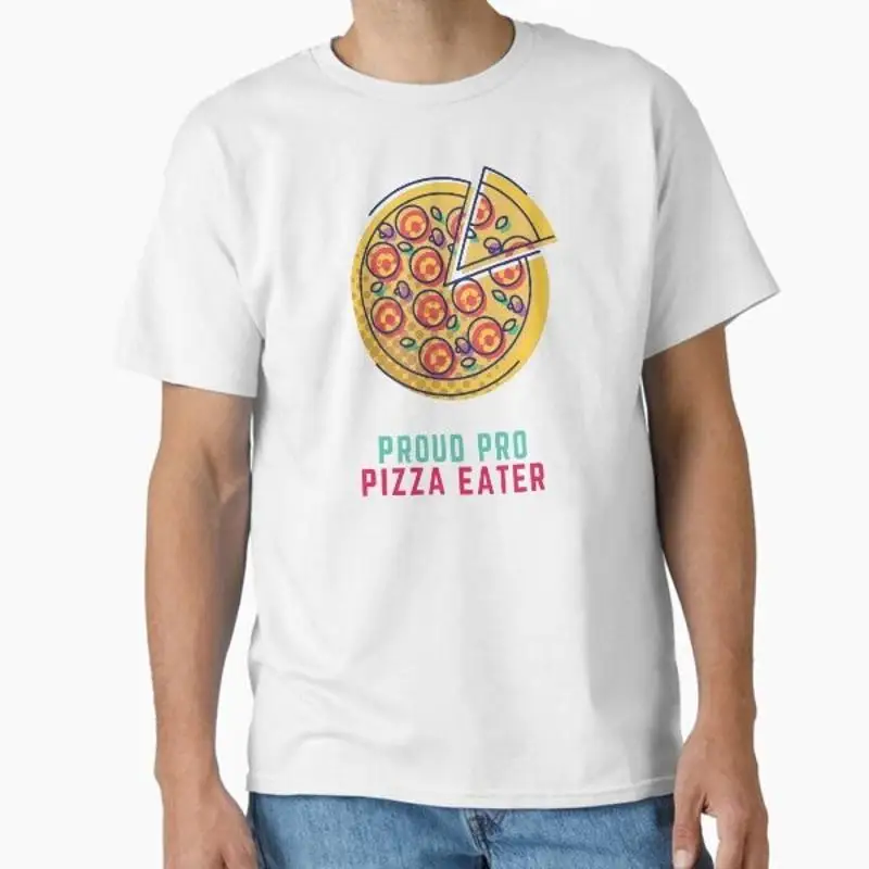 Proud Pro Pizza Eater white background Clas T Shirt Made in US AUS Size S 2XL