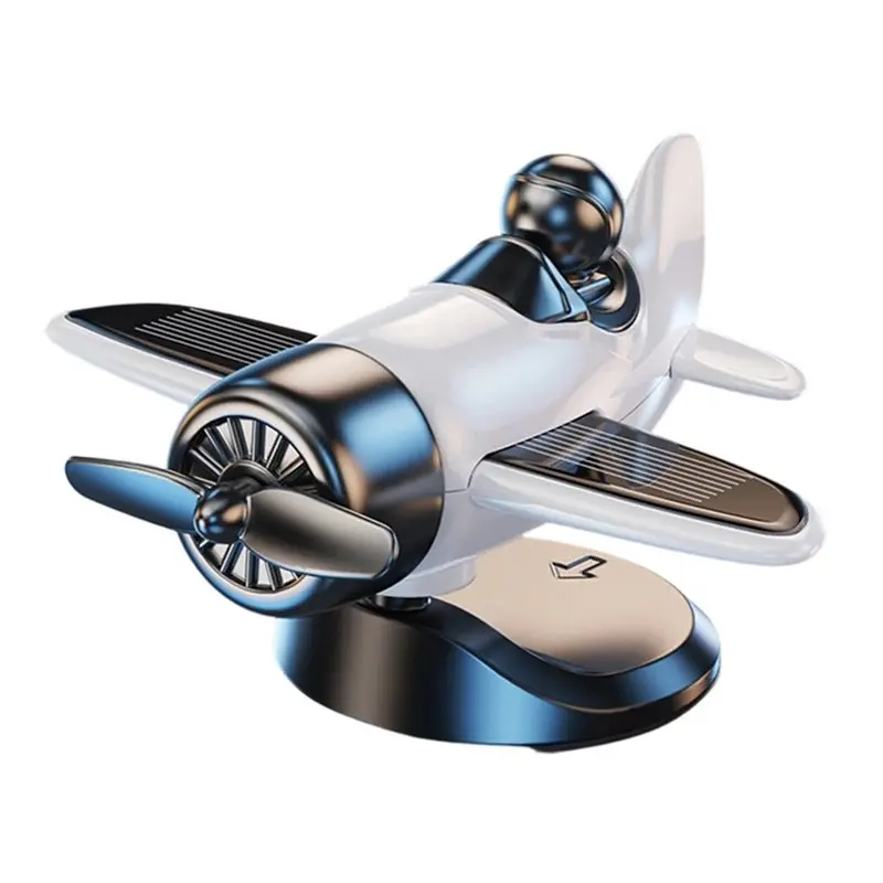 For Car Dashboard Ornament Solar Powered 360° Rotation Airplane Decorator Auto Rotation For Car Interior Design Autorotation