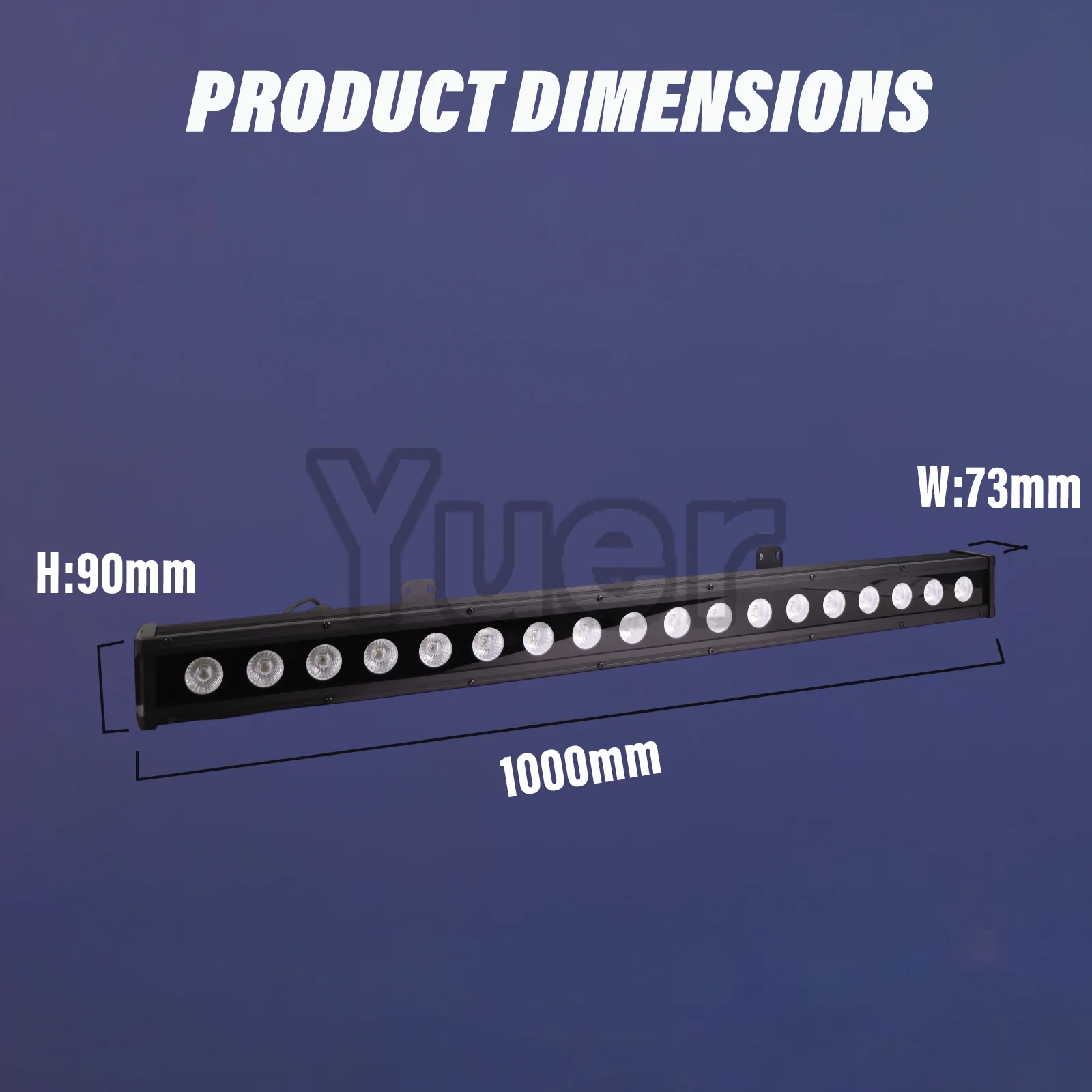 YUER 18x10w RGBW Waterproof LED Wall Washer Light Strobe Running Horse Full Control/Segment/Effect Point DMX For DJ Disco Bar