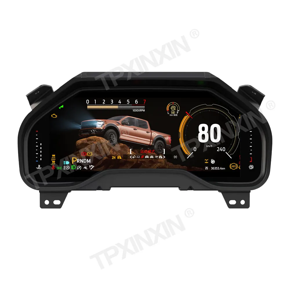 لوحة القيادة التلقائية العنقودية الرقمية لفورد F150 رابتور 2015-2020 F-150 LCD أداة شاحنة عداد السرعة الملاحة سيارة متر الشاشة