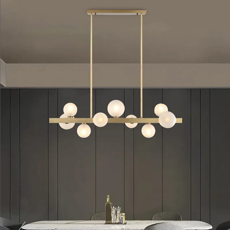 

Largo Linear Chandelier minimalist restaurant bubble chandelier luxury creative magic bean lamp strip bar coffee tables light