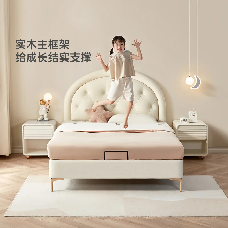 Girl princess bed boy single soft bed 1.5 meters luxury ins wind bedroom simple bed