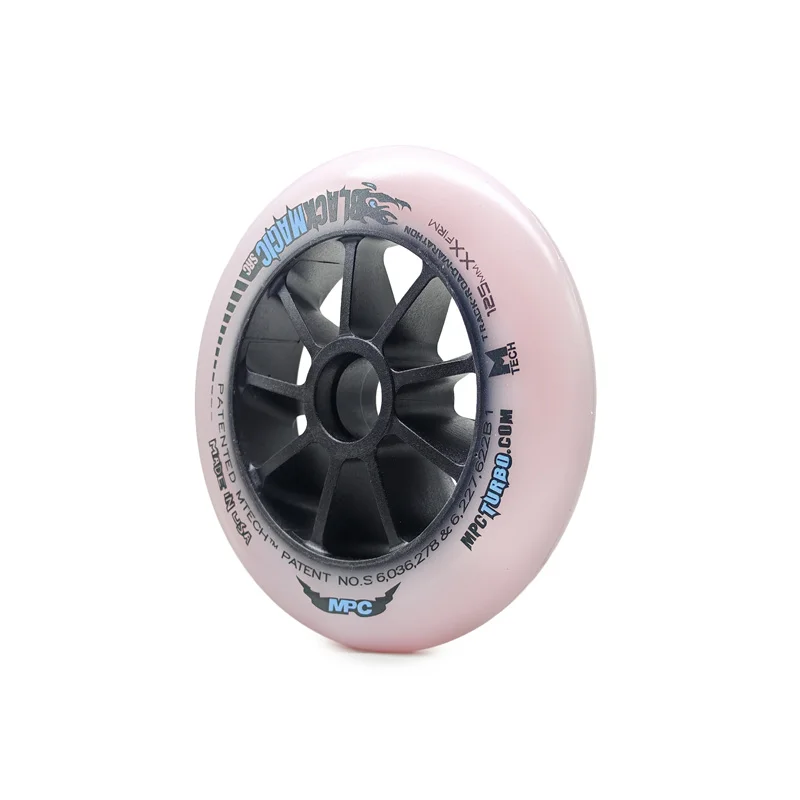 6 قطع 2-Layers MPC Black Magic XXFirm 125 مللي متر عجلة تزلج سريعة مضمنة 125 إطارات كبيرة لسباق السرعة والتزلج ثنائي النوى XXF