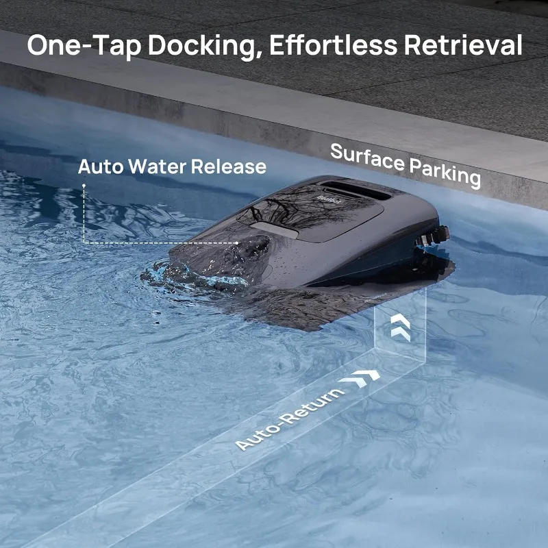 Beatbot AquaSense 2 超コードレスプール掃除ロボット、AI カメラ付きプールマッピング、比類のない 5-in-1 クリーニング – ミッドナイトブルー