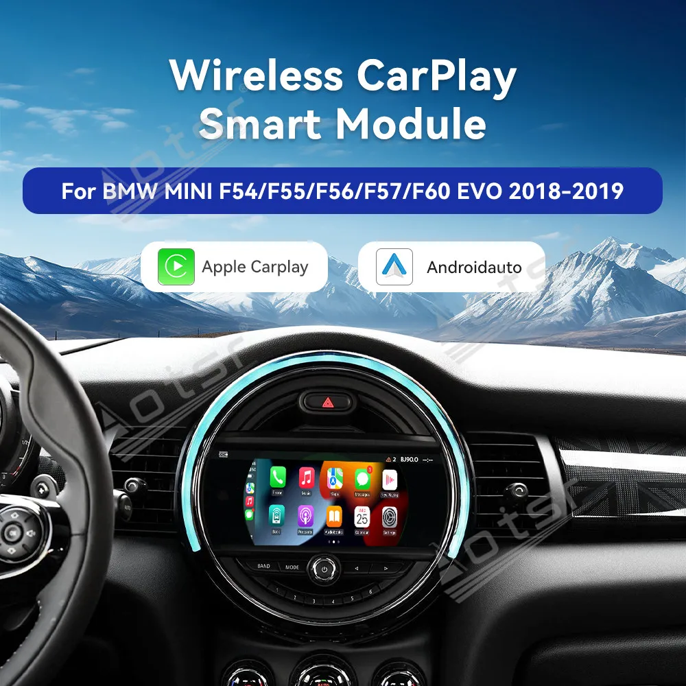 

New Car Accessories For BMW MINI F54/F55/F56/G57/F60 EVO 2018-2019 Wireless Carplay Decoder Box Android Auto Link AirPlay