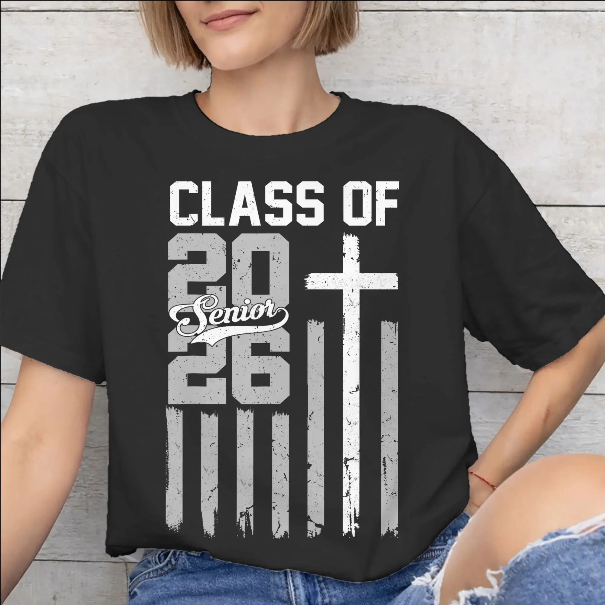 Men Women New Arrival Class of 2026 Senior Graduation  Tee T Shirt Cotton  T-shirts Clothing