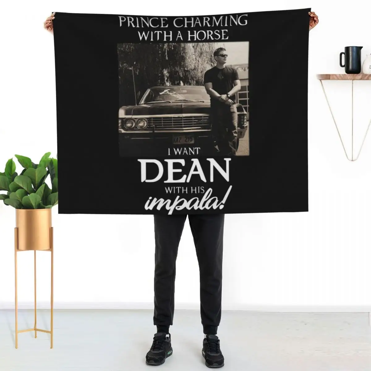 Forget The Prince Charming With A Horse. I Want Dean With His Impala Throw Blanket Plush Cute Hairy Summer Beddings Blankets