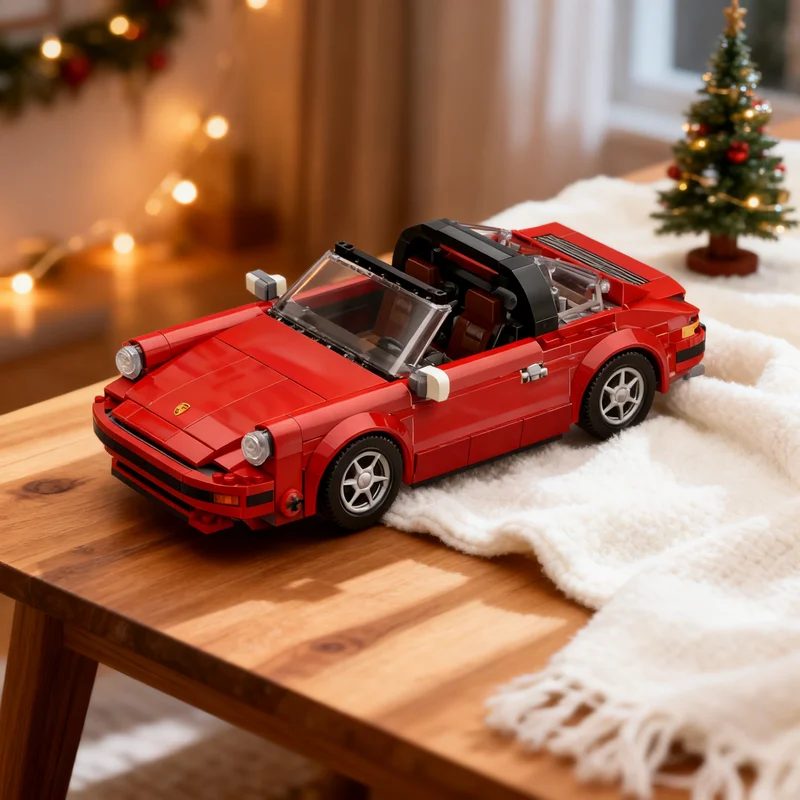 224pcs MOC City Champions 911 Targa 8 Wide Model Christmas Gift Creative Assembly Project Collectible Living Art