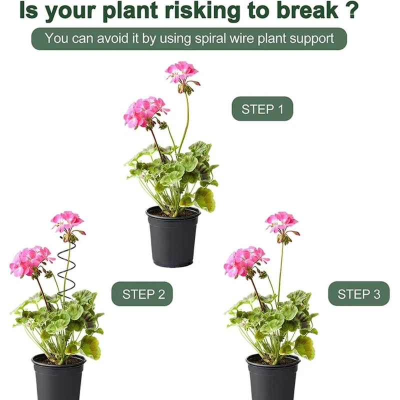 5PCS Garden Stakes Stakes Metal Plant Training Rod Suporte crescimento vertical Stand para tomate e planta