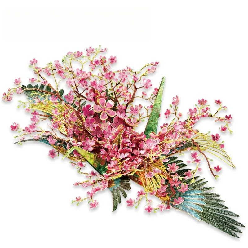 3D Metal Puzzle Flower Model Kit DIY Hand Assembled Metal Jigsaw Floral Puzzles Ornament Collectible Art Gift for Adults Women
