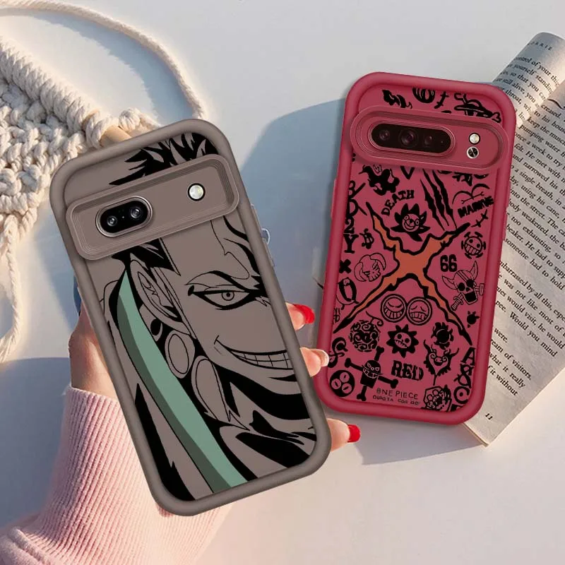 

One Piece Nami D. Luffy Cute For Google Pixel 9 8A 8 7 7A Pro XL 5G Eye Ladder Soft TPU Shockproof Cover Phone Case