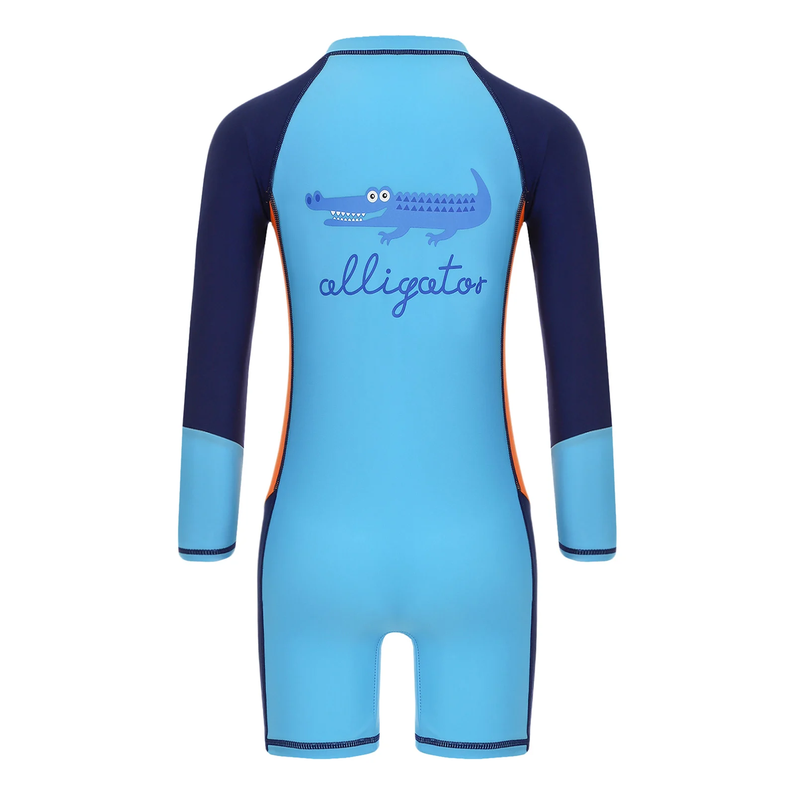 Kids Boys UPF 50+ Rash Guard Long Sleeve Zip Swimsuit Wetsuit Water Sport Swimwear Surfing Diving Bathing Suit for Beach Pool