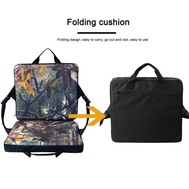 Portable Stadium Seat Cushion Ultra Extra Thick Builtin Pocket Indoor Outdoor Folding Chair Cushions With Shoulder Strap