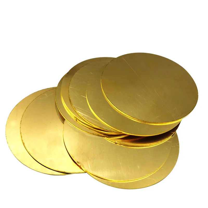 H62 Brass Round Circle Disc Plate Sheet Diameter 10mm-250mm Thick 0.3mm-5mm