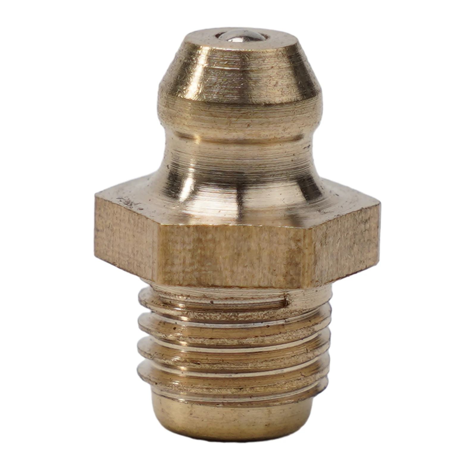 

5pcs Brass Straight Hydraulic Grease Fittings M8 X 1mm Thread Hardness High Rustproof Oil Leakage-proof Long Service Life