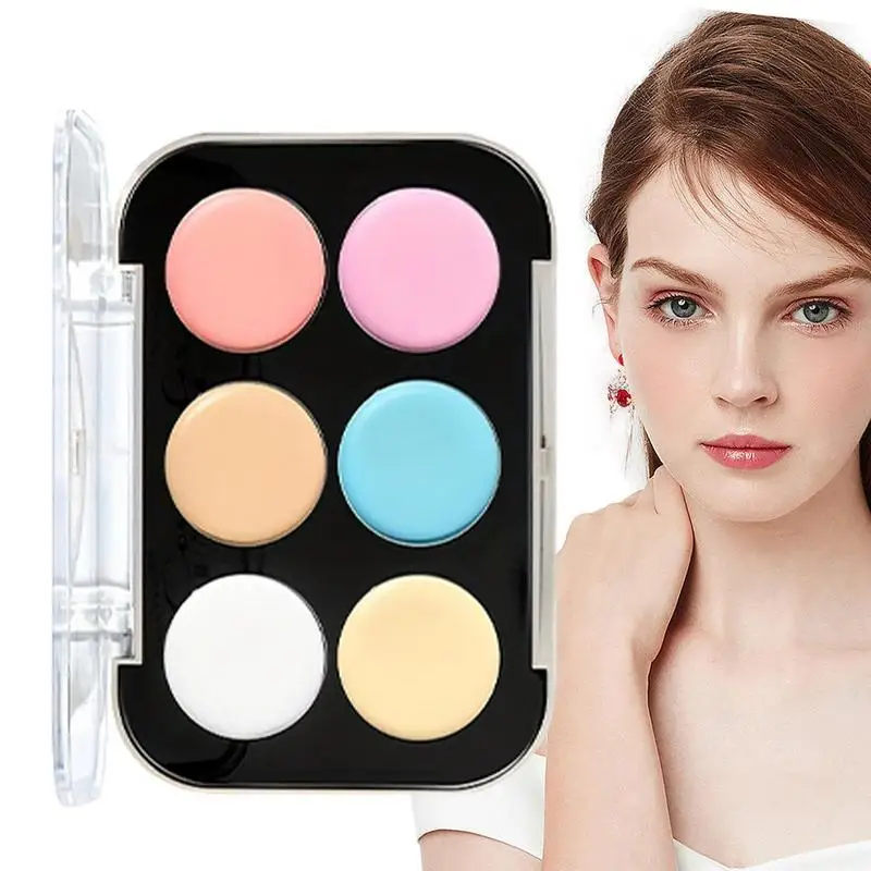 Palet Concealer Crème Palet Met 6 Kleuren Contour Palet Make-Up Levert Draagbare Kleur Corrigerende Matte Kit Voor Feesten