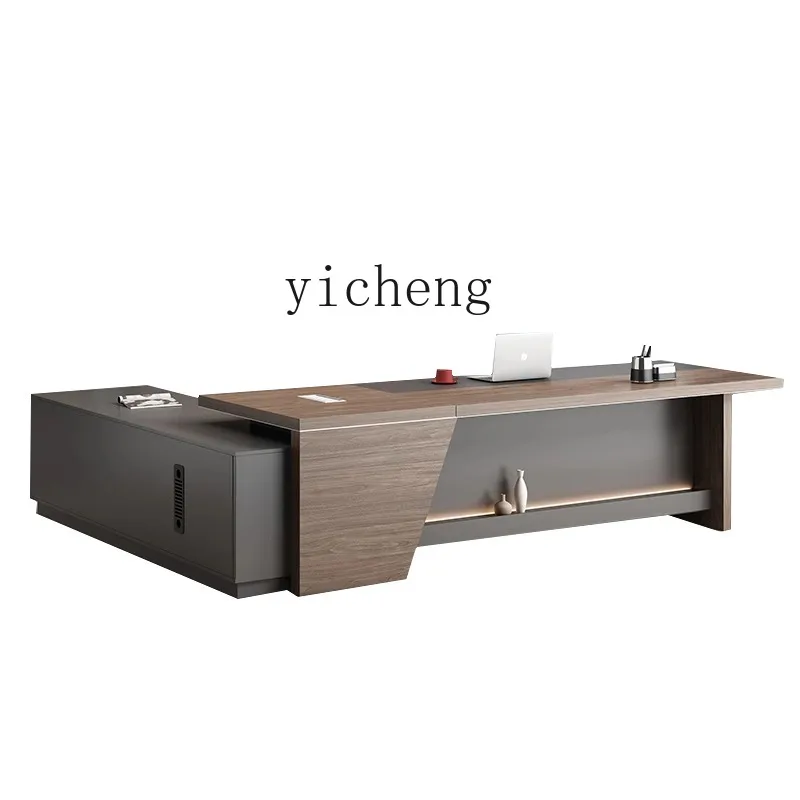 

ZC boss table President table Simple modern boss desk Large class desk Office desk and chair combination
