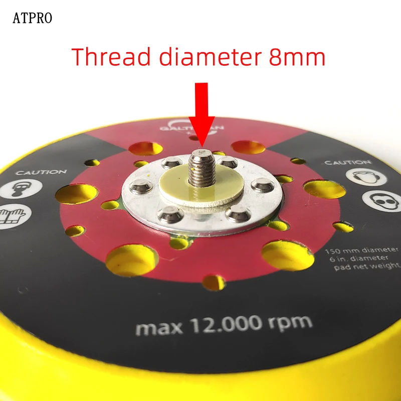 Geschikt Voor MIRKA Elektrische 6-Inch Schuurpapier Machine Lade Basis Pneumatische 150MM Grinder Prikkeldraad Haak Sticky Disc Pad