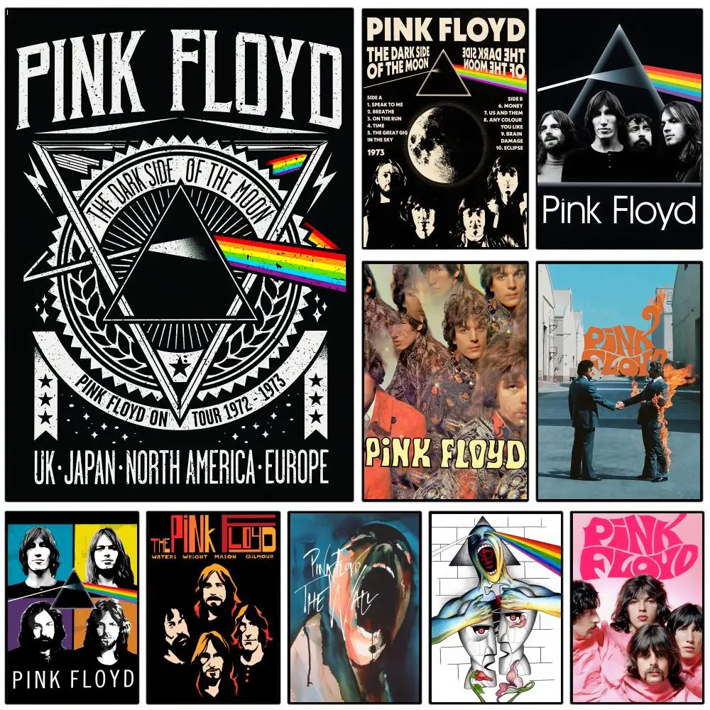 

Рок-группа P-PinK F-Floyd Плакат Современные и минималистичные наклейки на стену для домашнего декора Гостиная Общежитие Настенное искусство