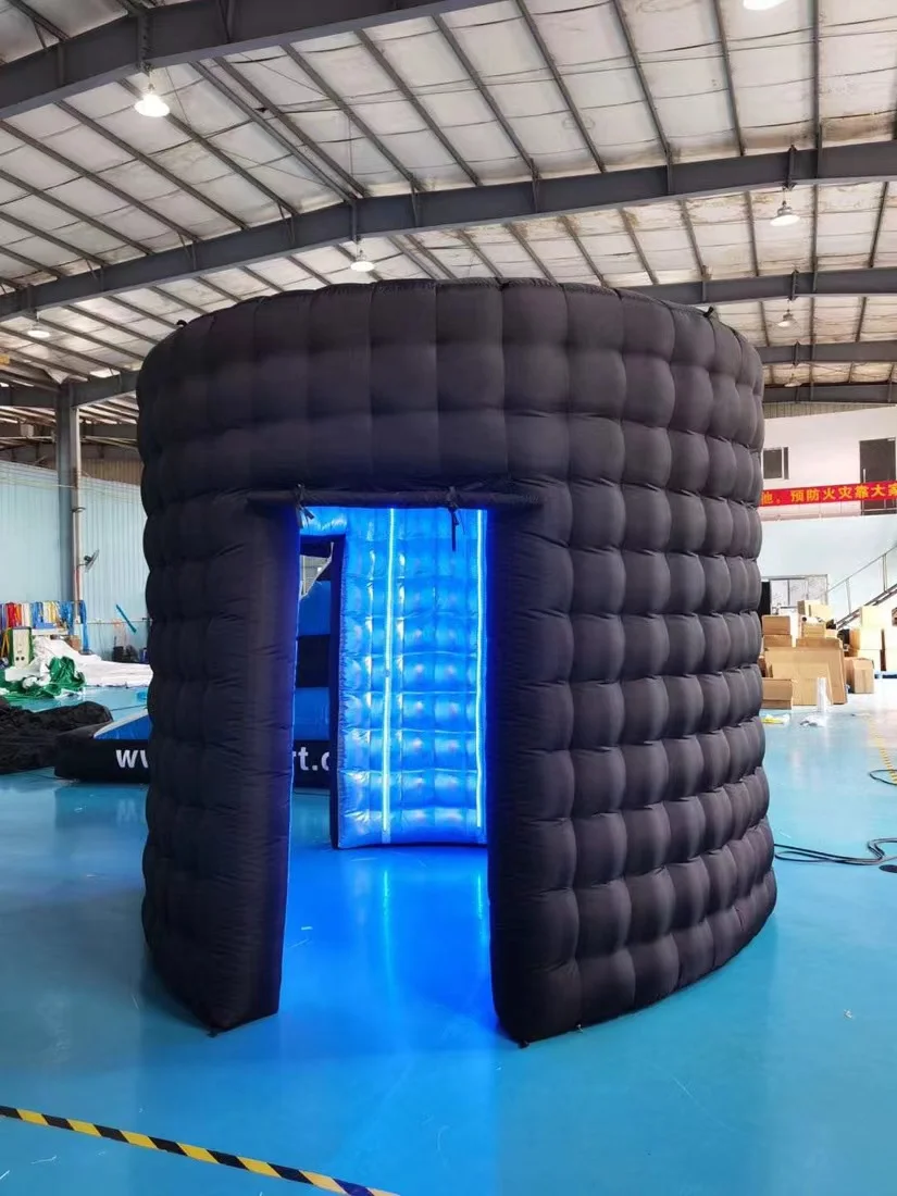 Semi-circular 360 degree photo booth LED inflatable photo booth birthday party inflatable 360 degree photo booth background