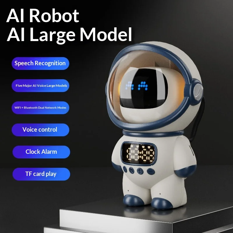 AI 빈 음성 비서 스마트 알람 시계 타이머 및 채팅 기능 포함 가정 사무실 책상용 기기 남녀 선물