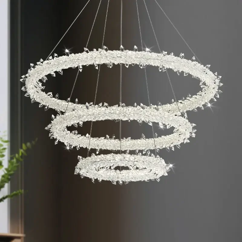 นอร์ดิกไฟ LED เพดาน LED สําหรับห้องรับประทานอาหารห้องนั่งเล่นโคมไฟคริสตัลสร้างสรรค์ Hanglamp LOFT lampara