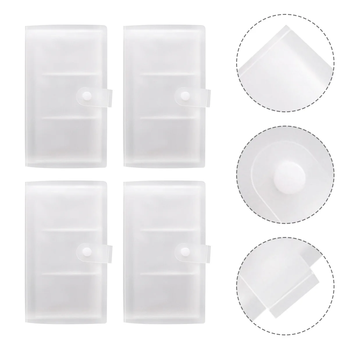 

4 Pcs Business Card Index Case Name Rack Stand Book Cards Organizer Sleeve Pages Holders Business-card-holders Carrier