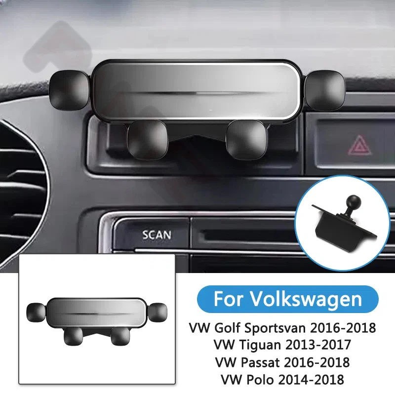 For Volkswagen VW Tiguan 5N Passat Polo V 6C Golf Sportsvan 2 Car Mobile Phone Holder Air Vent GPS Gravity Stand Special Bracket