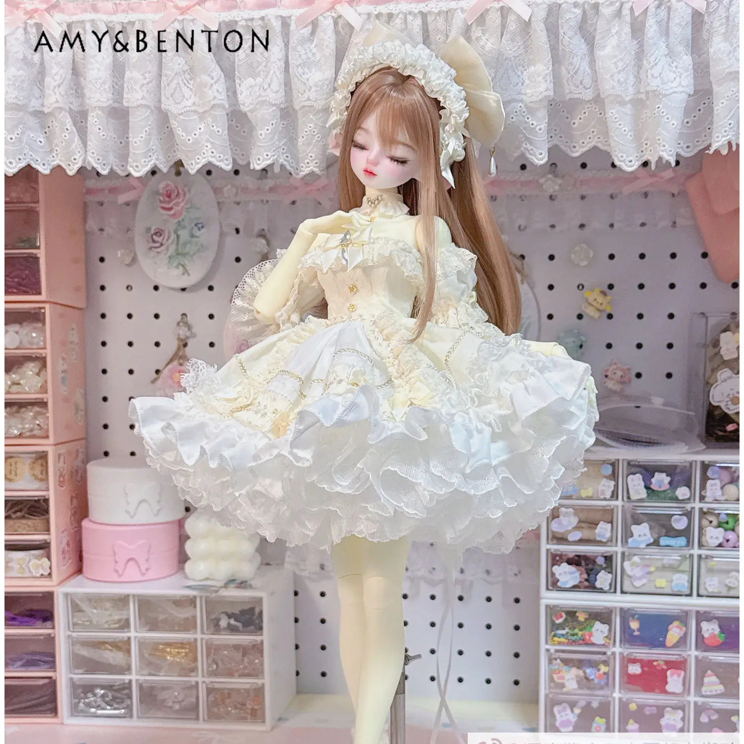 robe-lolita-vintage-classique-Elegante-avec-volants-pour-poupee-bjd-1-4-robe-de-princesse-en-dentelle-a-taille-cintree-avec-corset