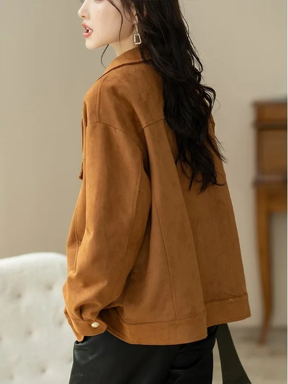 أوائل الخريف Jaet irt ملابس خارجية نسائية لربيع الخريف Sle Faionable Ele طويلة Sve طوق زر حتى أعلى