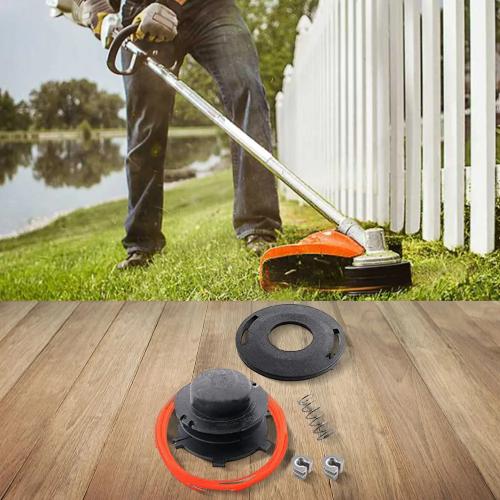 Lawn Mower 25-2 Trimmer Head Replacement Kit With Spool, Fasteners And Spring For Easy Install String Trimmer Tools Accessory