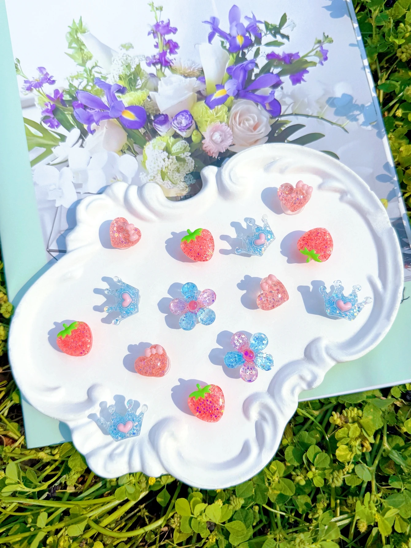 14-piece multi-color flower shoe decoration DIY casual accessories - an interesting way to personalize your footwear
