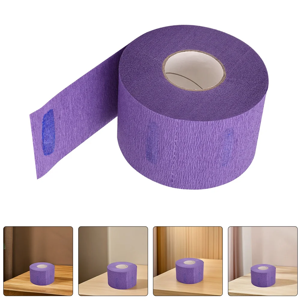 

5 Rolls Disposable Barber Neck Paper Stretchy Neck Strips for Salon Haircut Hairdressing Styling Hair Dye Protective Collar