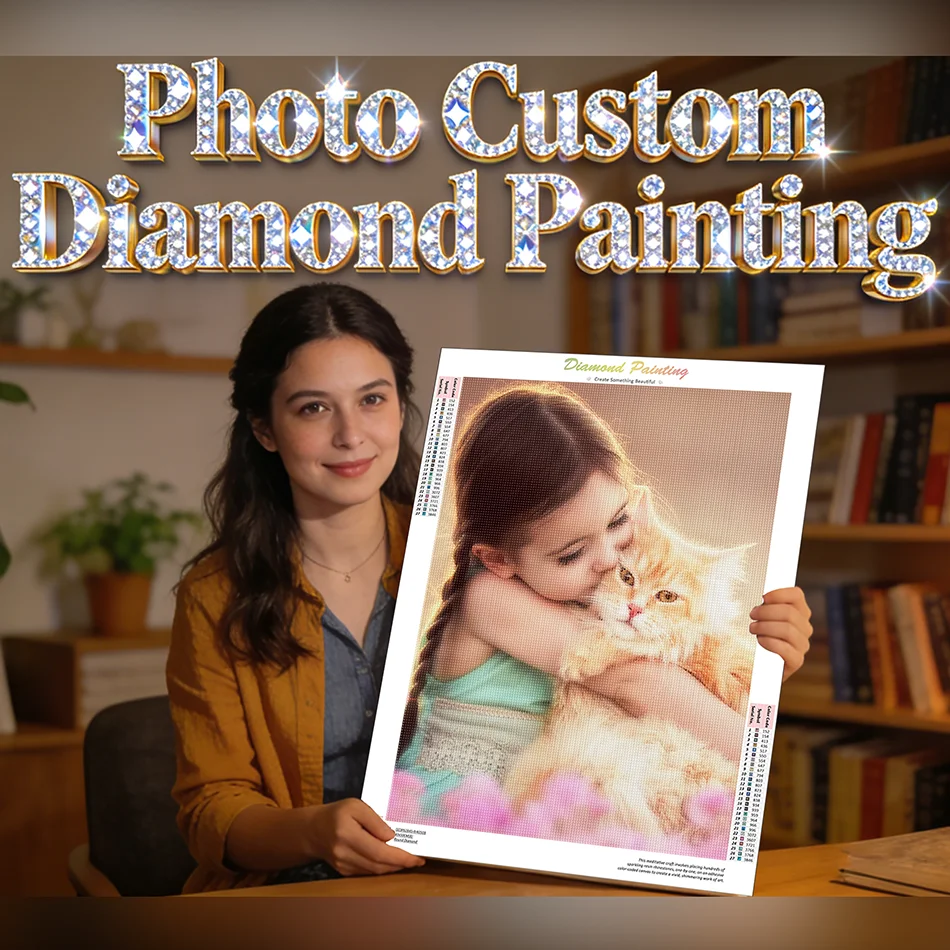 

GATYZTORY Photo Custom Diamond Painting DIY Rhinestone Diamonds Embroidery Art Kit Crystal 5D Gift Rhinestones Stitch Wall Decor