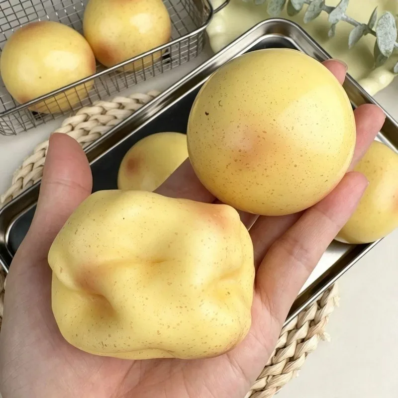 Potato Peanut Mango Lemon Pudding Chocolate Pie Squishy Stress Ball Toy Building Blocks Filler Crunchy ASMR Sound Relief Gift
