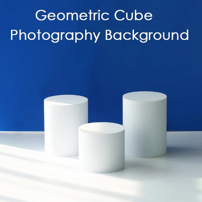 3D Geometric Cube Photography Prop Cylinder Square Sets For Ornaments Jewelry Cosmetics Shooting Photography Background Props