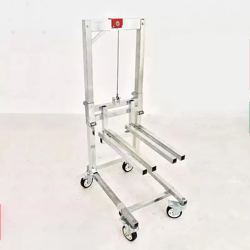 Portable Folding Retractable Hand Cart, Lifting Handling Stacker Trolley, 60KG Load Capacity Adjustable Loading Artifact