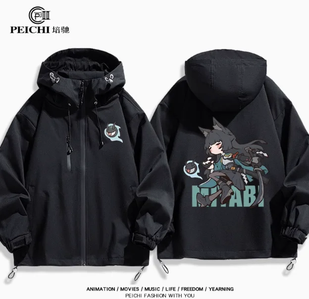 อะนิเมะ Zenless Zone Zero Hoshimi Miyabi Windbreaker เสื้อแจ็คเก็ต Hoodie คอสเพลย์ฤดูใบไม้ร่วงฤดูหนาวผู้ชายผู้หญิงเสื้อเสื้อหลวม