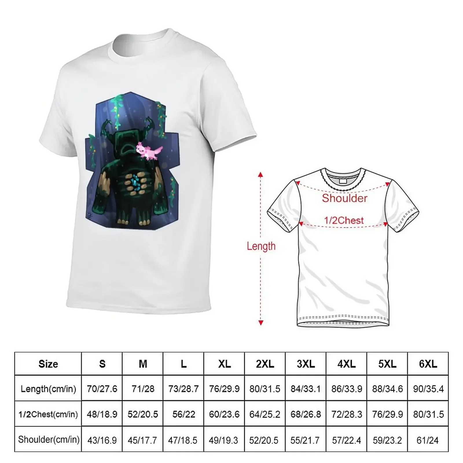 warden n axolotl T-Shirt vintage graphic tee summer tops anime Men's t-shirts